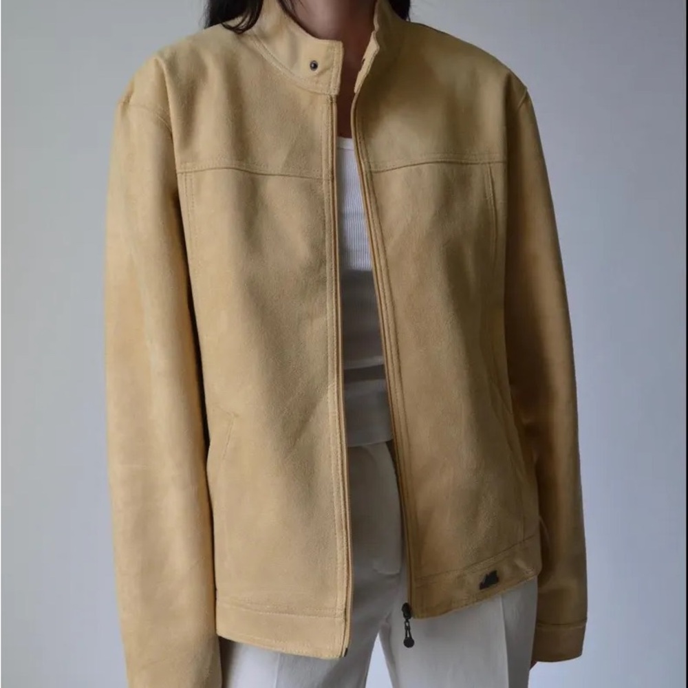 Cream/Butter Yellow Suede Jacket